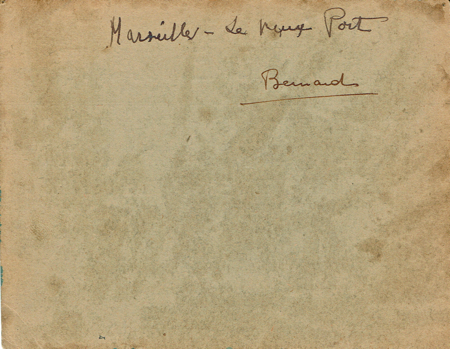 Carte postale du vieux port de Marseille — verso